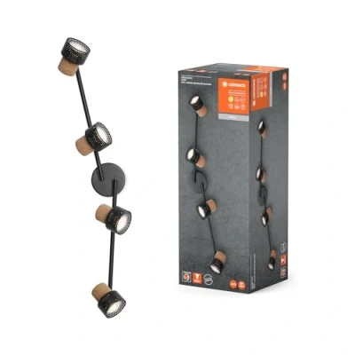 Image de LEDVANCE Spot pour plafond LED Cork, GU10, à 4 lampes, intensité variable,
