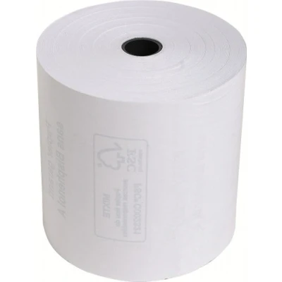 Image de Exacompta Réf. 43817E Carton de 10 bobines pour tickets caisse largeur 80 mm x diamètre 72 mandrin 12 1 pli thermique 48g/m² sans BpA Métrage (+ ou 2m) : 76 m Blanc