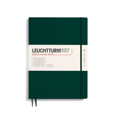 Image de LEUCHTTURM1917 370273 Carnet Master Slim (A4+), Couverture rigide, 123 pages numérotées, Forest Green, ligné