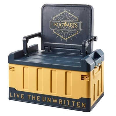 Image de Numskull Boîte de rangement officielle Poudlard Legacy avec chaise pliante Étui caché siège pour accessoires jeu et plus encore Produit officiel Harry Potter