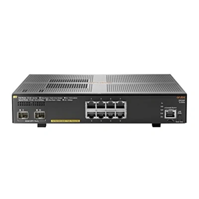 Image de Aruba, a Hewlett Packard Enterprise company 2930F 8G PoE+ 2SFP+ Géré L3 Gigabit Ethernet (10/100/1000) Connexion Ethernet, supportant l&#039;alimentation Via ce Port (PoE) 1U Gris