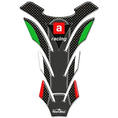Image de Resin Bike Autocollant Moto Compatibles avec Aprilia. Protection de Réservoir contre les Chocs et Éraflures. 3D Résinés Version Universelle Effet Carbone