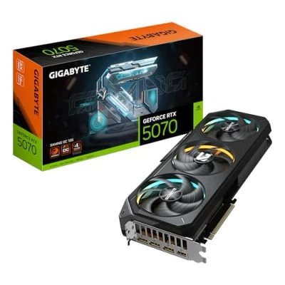Image de Gigabyte GeForce RTX 5070 Gaming OC 12G Carte Graphique 12 Go GDDR7, 192 Bits, PCI E 5.0, 2625 MHz Core Clock, 3 x DP 2.1a, 1 HDMI 2.1b, NVIDIA DLSS 4, GV N5070GAMING 12GD