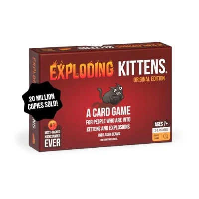 Image de Exploding Kittens Original Edition by Card Games for Adults Teens &amp; Kids Fun Family A Russian Roulette Game, Multicolor