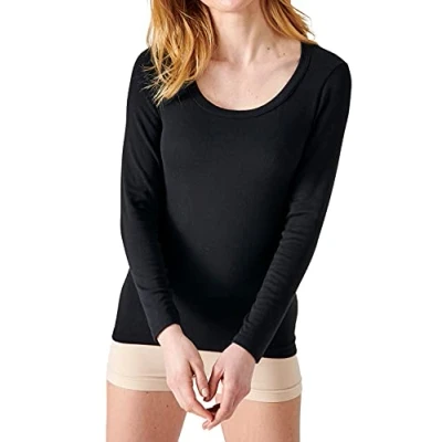 Image de Damart FINE Thermolactyl Sensitive Tshirt à manches longues, Femme, Taille: XL, Noir