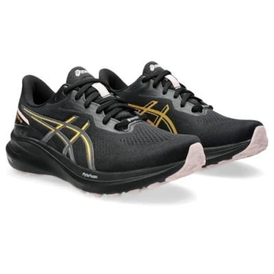 Image de Asics GT1000 13 GTX Chaussures de running stables, Femme, Taille: 36, Black/stadium orange Tissu / matière synthétique