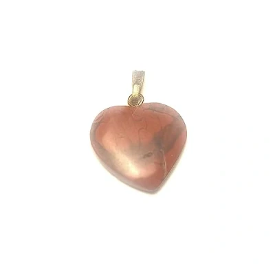 Image de WLM Pendentif Coeur en Jaspe Rouge