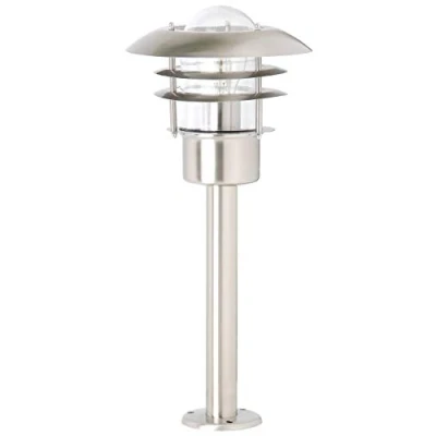 Image de BRILLIANT lampe Terrence lampadaire d&#039;extérieur 50cm acier inoxydable 1x A60, E27, 60W, adapté aux lampes standard (non incluses) Échelle A ++ à E Classe de protection IP: 44 étanche