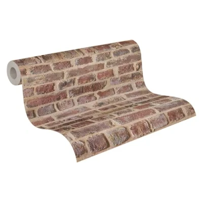 Image de A.S. Création Papier peint Authentic walls beige brun rouge 10,05 m x 0,53 302191
