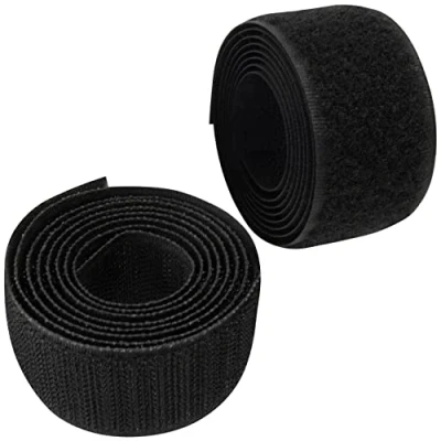 Image de AERZETIX C65958 Bande/rouleau de scratch 30 mm 1 mètre auto agrippant organisateur/serre câbles ruban sac vêtement attache sangle couleur: noir en polyamide et polyester