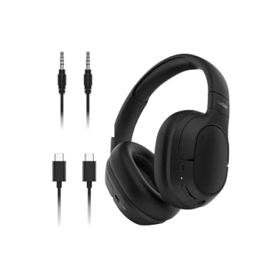 Image de Belkin SoundForm Isolate Casque Bluetooth sans Fil avec ANC Hybride (Casque Audio à réduction de Bruit, 60 h Lecture, Basses Profondes, Oreillettes CloudCushion, Utilisation en déplacement) Noir