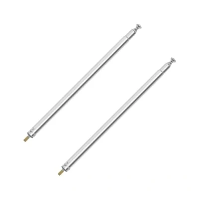 Image de OTOTEC Lot de 2 antennes télescopiques à filetage M3 7 sections pour Radio AM FM TV RC voiture avion télécommande accessoire rechange Longueur étirée 730 mm