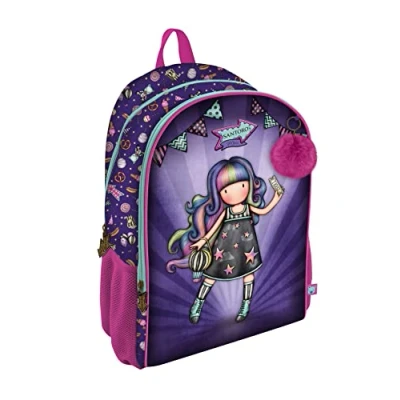 Image de Sac à Dos SANTORO Gorjuss Fairground Up and Away 2 Fermetures éclair Violet 31,5 x 44 22,5 cm