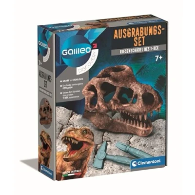 Image de Galileo Discovery 59329 Kit d&#039;excavation avec crâne géant du T Rex, Dinosaures fossiles comme Jouet pour Enfants à partir de 7 Ans Clementoni
