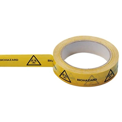 Image de Neolab 2 7010 Biohazard Rouleau de ruban adhésif 25 mm x 66 m Jaune
