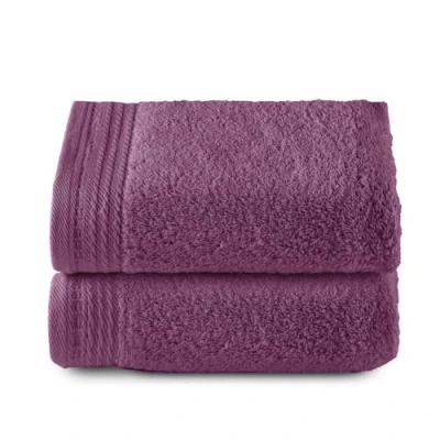Image de Top Towel Premium Grandes Serviettes de Bain 2 essuie Mains 50 x 100 cm 100% Coton 600 grammes Aubergine