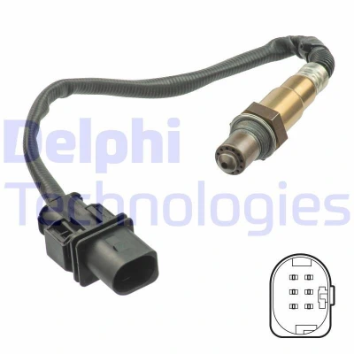 Image de DELPHI ES21113 12B1 Sonde lambda à large bande, chauffé HYUNDAI: i30 II 3/5 portes, Tucson, i20 KIA: RIO 3, Soul I