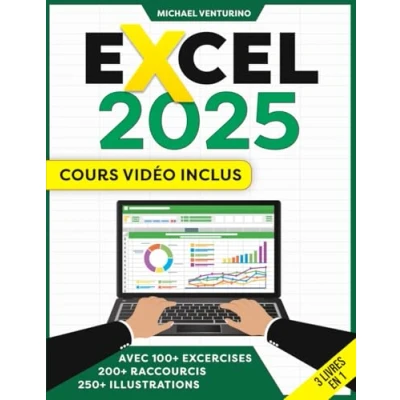 Image de Excel: Cours Vidéo Inclus Le Guide Illustré pour maîtriser Excel avec des tutoriels étape par étape, exemples pratiques, conseils et astuces.