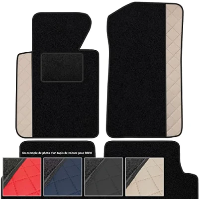 Image de Tapis de Voiture en Moquette 4 pièces Sol antidérapant pour Automobile Un Design Accrocheur Adapte pour: BMW Z3 1996 2002 Beige