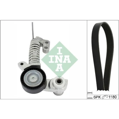 Image de INA 529 0374 10 Jeu de courroies trapézoïdales à nervures Contrôler et changer roue libre alternateur si nécessaire VOLVO: XC60 I, V60 V70 3