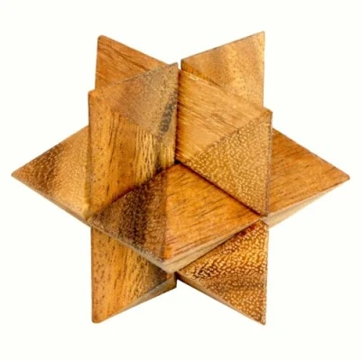 Image de Logica Jeux Art. Octocedron Casse Tête 3D en Bois Précieux Difficulté 3/6 Difficile Collection Leonardo da Vinci
