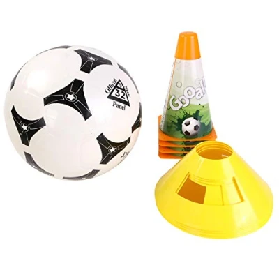Image de SPORT SIDE Foot Set Entrainement Jaune 045868 29 cm Jeu de Plein Air dès 6 Ans