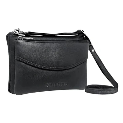 Image de STILORD &#039;Merle&#039; 3 en 1 Sac à bandoulière Main Poignet Cuir élégant pour Femme Sortir Fête Loisirs Véritable, Couleur:Noir