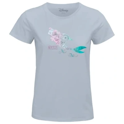 Image de Disney « Little Mermaid Ariel and Shellfish » WODLITLTS029 T Shirt Femme, Bleu, Taille XL