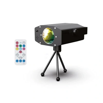 Image de R MUSIC DISCO Spot LED RGB avec Trépied + Télécommande Projection 180 lumière de scène animée au rythme la musique Effet Trepied Pour Fête, DJ, Bar, Club