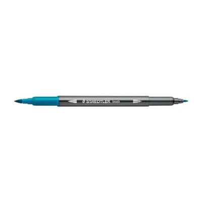 Image de STAEDTLER 3001 Feutre de Coloriage Aquarellable Double Pointe Pinceau 1 6 mm et Fine 0,5 0,8 Vert Opale 59