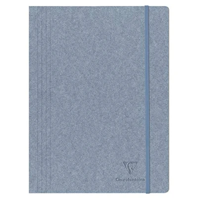 Image de Clairefontaine 83519C Une Chemise A Elastique Cartonnée Papier Jeans 3 Rabats A4 Collection Jeans&amp;Cocoa