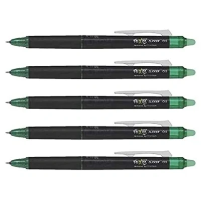 Image de PILOT Lot de 3 Stylos Roller Effaçable FRIXION POINT CLICKER Pointe Fine Vert