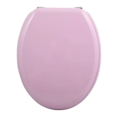 Image de MSV Abattant WC MDF CLÉO Rose Poudré Charnières INOX