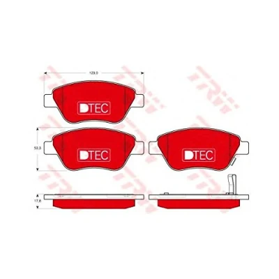 Image de TRW DTEC COTEC GDB1700DTE Jeu de plaquettes frein avec indicateur d&#039;usure vis d&#039;étrier accessoires OPEL: Corsa D 3/5 portes