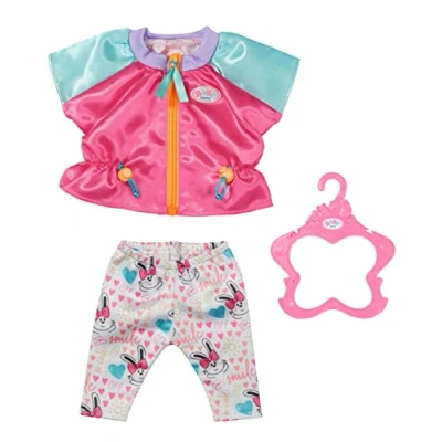 Image de BABY born 833605 Tenue Rose décontractée, pour poupées 43 cm, Contient 1 Veste, Pantalon &amp; Cintre, Les Petites Mains, Développe l’empathie aptitudes sociales, 3 Ans +