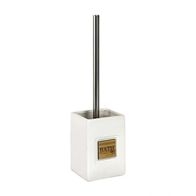 Image de douceur d&#039;intérieur, Brosse Wc (10.4 x 10.4 41 cm) Cerawood Naturel, Céramique Finition Bambou