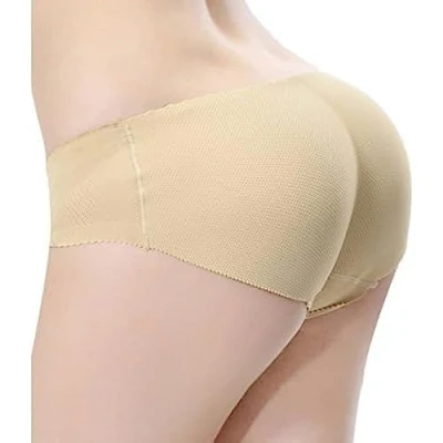 Image de Everbellus Culotte Gainante Rembourrée Push Up Invisible pour Monte Fesse Femme (Beige, M/EU 38)