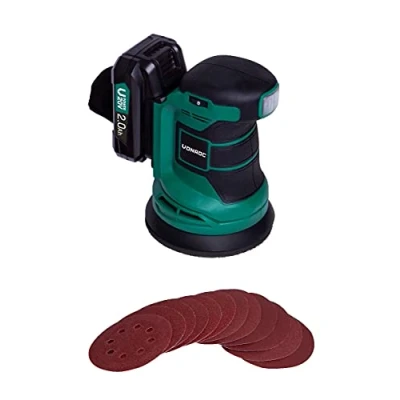Image de Ponceuse orbitale excentrique sans fil 20V Batterie 2.0Ah et chargeur incl.
