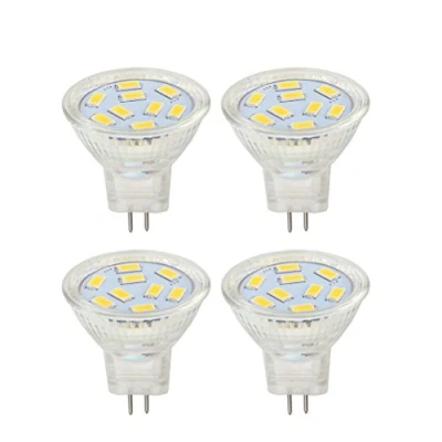 Image de HRYSPN MR11 ampoules LED 2W GU4.0, (équivalent halogènes 20 W), 3000K Blanc Chaud, GU4 Base, 200lm, AC/DC 12V, 120 Flood faisceau (Lot de 4)