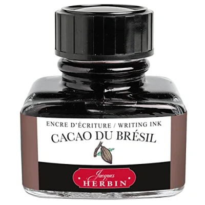 Image de Jacques Herbin 13045T Un flacon d&#039;encre 30 ml pour stylo plumes et stylos roller, Cacao de Brésil
