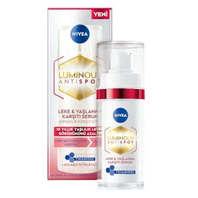 Image de NIVEA Luminous 630 sérum anti âge et taches sombres (30 ml), facial réduit 10 ans de vieillesse accumulées, pour le visage une peau uniforme, renforcée d&#039;apparence plus