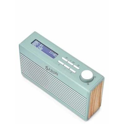 Image de Roberts Radio numérique Rambler Mini FM, Dab, Dab+ avec Bluetooth et Batterie Rechargeable intégrée, Bleu Canard