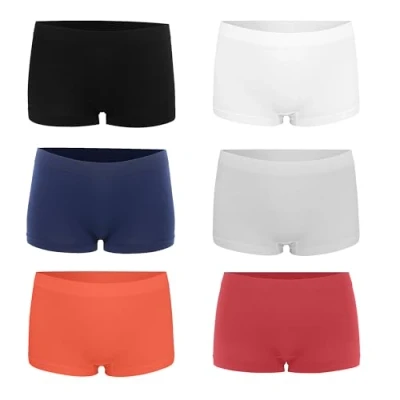 Image de Libella Boxer Femme Coton Shorty Léger Slip Invisible Sport Seamless Culottes sans Couture Lot de 6 3908 UN5 L_XL