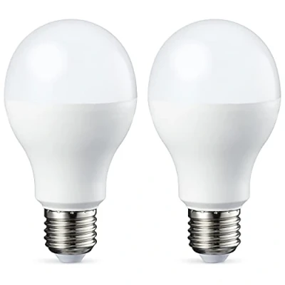 Image de Amazon Basics ampoule LED E27 A60 avec culot à vis, 8.5W (équivalent incandescente 60W), blanc chaud, dimmable Lot de 2