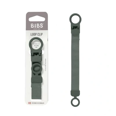 Image de BIBS Attache sucette Ruban Élégante et sécurisée, utilisation à une main, compatible avec tous les la plupart des marques, lavable en machine, 0+ ans Pine
