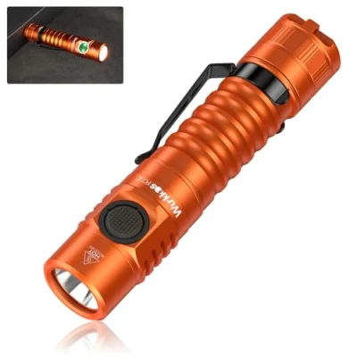 Image de Wurkkos FC11 C lampe de poche LED, Ultimate Lighting Flashlight, 1300 Lumen USB rechargeable, 90 CRI, LED inclut une puissante rechargeable (Orange 5000K)