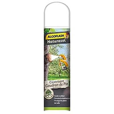 Image de ALGOFLASH NATURASOL Aérosol Cicatrisant Goudron de pin, Contre toutes les plaies taille, Fabriqué en France, 300 ml, GOUAERO3AN, Vert, 5.3 x 23 cm, 300.00 ml (Lot 1)