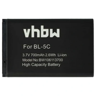 Image de vhbw Li ION Batterie 700mAh (3.7V) pour Portable Smartphone téléphone Amplicomms PowerTel M6300 comme CP10, 9133 5C, PX 3315 675AK54, BP MPB16.