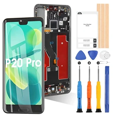 Image de Écran pour Huawei P20 PRO CLT L09 L29 AL00 LCD Tactile Assemblée Remplacement Verre Digitizer avec Outils (Non P20, Noir Cadre)