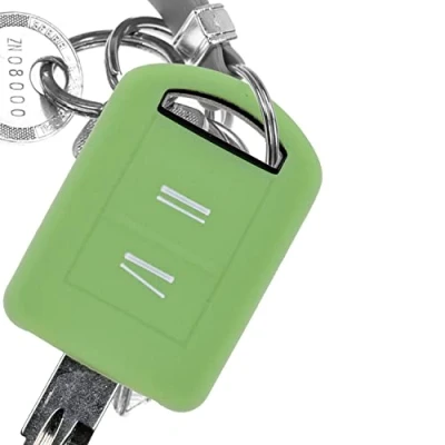 Image de Key Soft Case Cover Capot de Protection clé Voiture Opel Corsa C Combo Meriva Tigra TwinTop A/Couleur: Vert Fluorescent (Brille dans Le Noir)